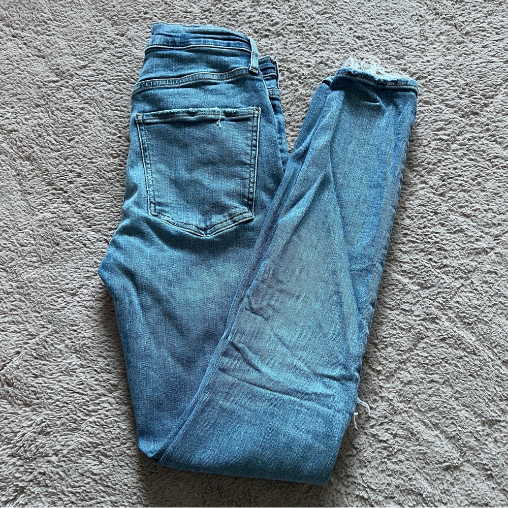 AGOLDE Distressed Sophie Skinny Jeans Preppy Minimalist Biker Moto Size 26
